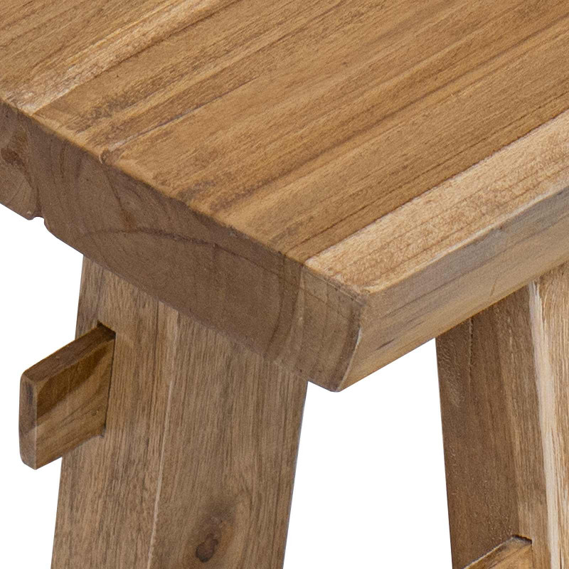 ławka Naturalny 100 x 29 x 43,5 cm Lite drewno teakowe