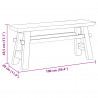 ławka Naturalny 100 x 29 x 43,5 cm Lite drewno teakowe
