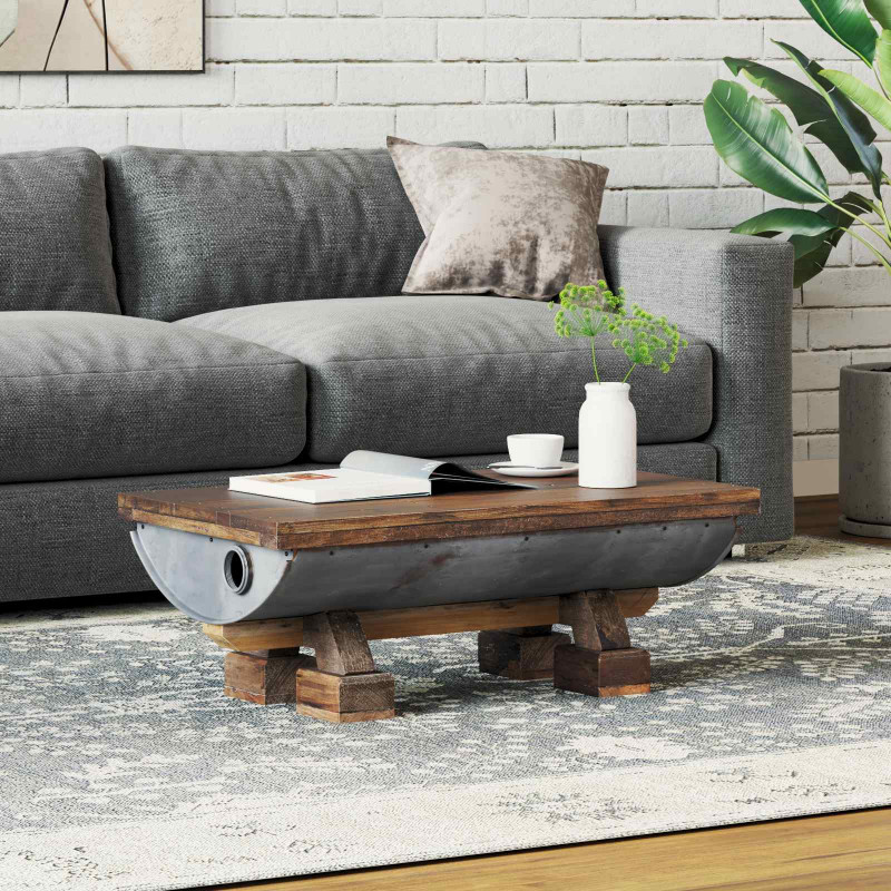 Stolik kawowy Naturalny 90 x 50 x 35 cm drewno