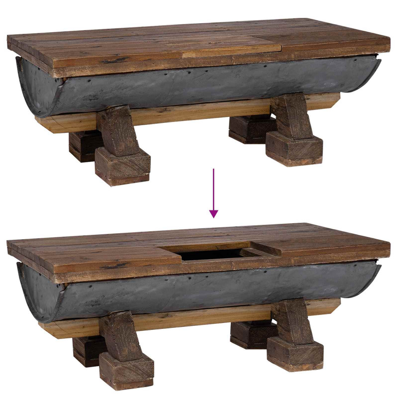 Stolik kawowy Naturalny 90 x 50 x 35 cm drewno