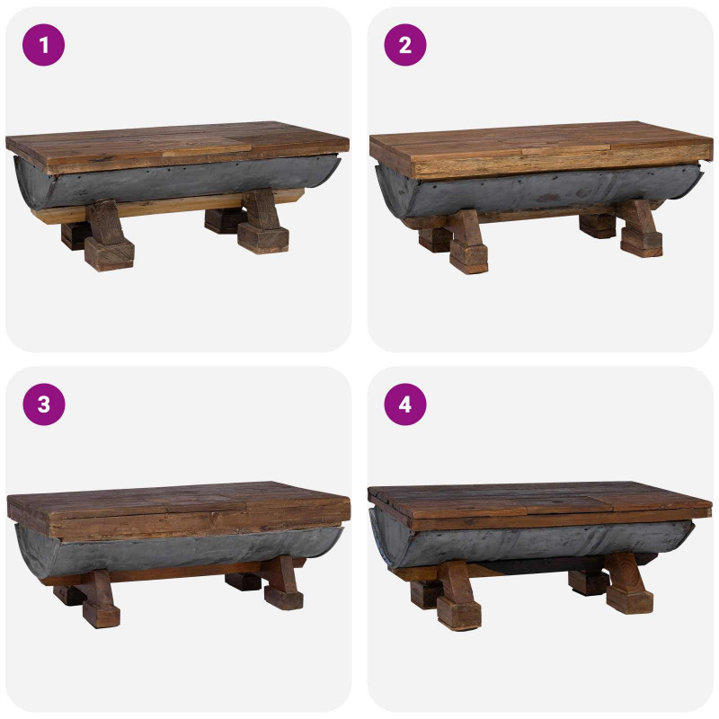Stolik kawowy Naturalny 90 x 50 x 35 cm drewno