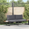 Sofa Ogrodowa z poduszką Antracyt 200,5 x 70 x 85,5 cm Stal