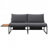 Sofa Ogrodowa z poduszką Antracyt 200,5 x 70 x 85,5 cm Stal