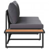 Sofa Ogrodowa z poduszką Antracyt 200,5 x 70 x 85,5 cm Stal