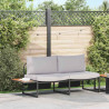 Sofa Ogrodowa z poduszką Jasnoszary 200,5 x 70 x 85,5 cm Stal