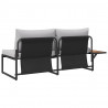 Sofa Ogrodowa z poduszką Jasnoszary 200,5 x 70 x 85,5 cm Stal
