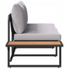 Sofa Ogrodowa z poduszką Jasnoszary 200,5 x 70 x 85,5 cm Stal