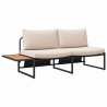 Sofa Ogrodowa z poduszką Ciemnoszary 200,5 x 70 x 85,5 cm Stal
