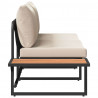 Sofa Ogrodowa z poduszką Ciemnoszary 200,5 x 70 x 85,5 cm Stal