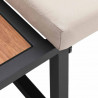 Sofa Ogrodowa z poduszką Ciemnoszary 200,5 x 70 x 85,5 cm Stal