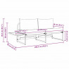 Sofa Ogrodowa z poduszką Ciemnoszary 200,5 x 70 x 85,5 cm Stal