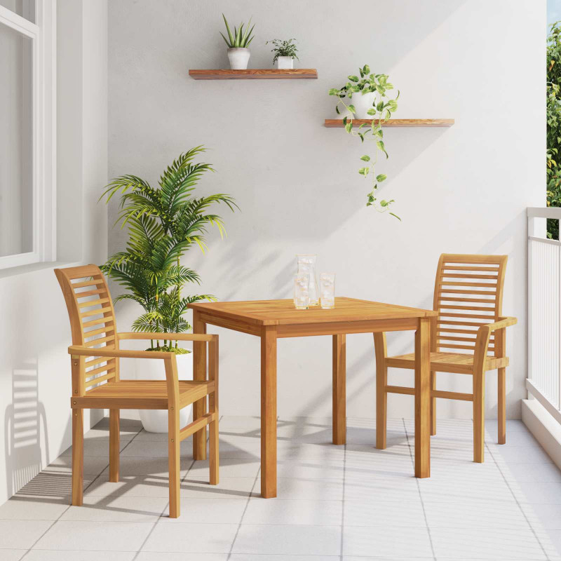 Krzesło jadalniane 2 pcs Brązowy 62 x 55 x 94 cm
