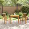 Krzesło jadalniane 2 pcs Brązowy 62 x 55 x 94 cm