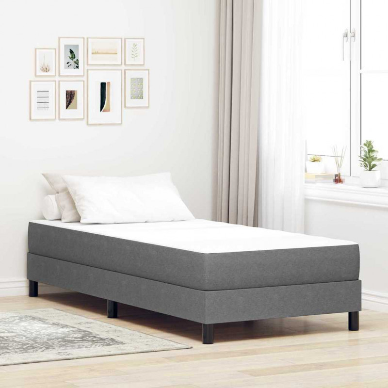 Materac do łóżka z materacem Jasnoszary 80 x 200 cm tkanina
