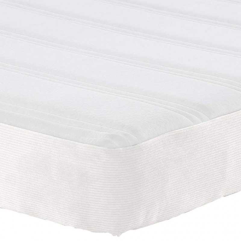 Materac do łóżka z materacem Kremowy 90 x 190 cm tkanina