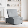 Rozkładana sofa Jasnoszary 194 x 50 x 82 cm tkanina