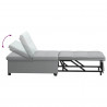 Rozkładana sofa Jasnoszary 194 x 50 x 82 cm tkanina