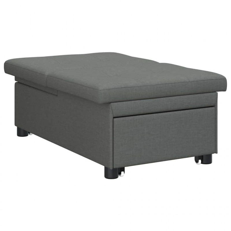 Rozkładana sofa Ciemnoszary 194 x 50 x 82 cm tkanina