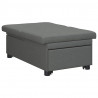 Rozkładana sofa Ciemnoszary 194 x 50 x 82 cm tkanina
