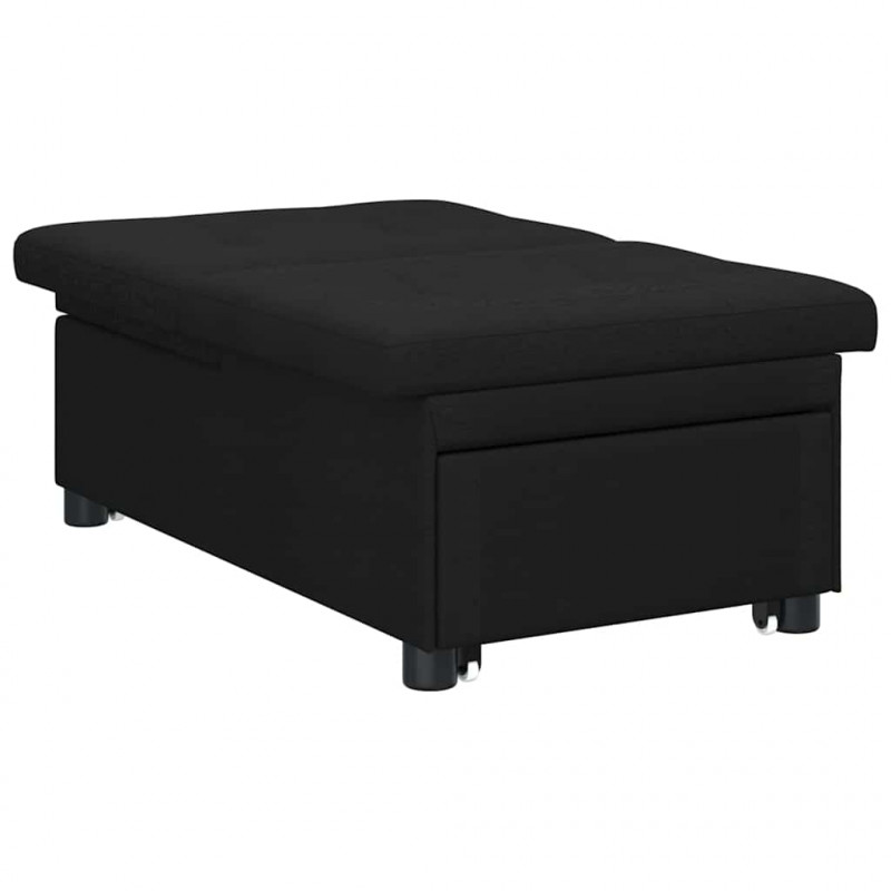Rozkładana sofa Czarny 194 x 50 x 82 cm tkanina