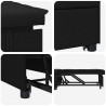 Rozkładana sofa Czarny 194 x 50 x 82 cm tkanina
