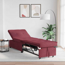 Rozkładana sofa Czerwone wino 194 x 50 x 82 cm tkanina