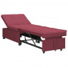 Rozkładana sofa Czerwone wino 194 x 50 x 82 cm tkanina