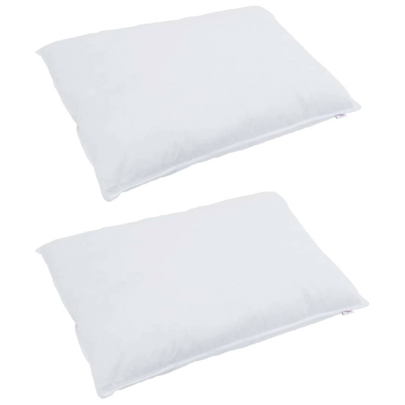 Poduszka z poduszką 2 pcs Biały 30 x 50 cm Pióra