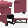 Rozkładana sofa Czerwone wino 194 x 50 x 82 cm tkanina