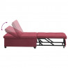 Rozkładana sofa Czerwone wino 194 x 50 x 82 cm tkanina