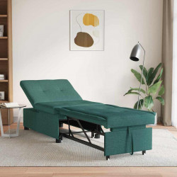 Rozkładana sofa Ciemna zieleń 194 x 50 x 82 cm tkanina