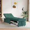 Rozkładana sofa Ciemna zieleń 194 x 50 x 82 cm tkanina