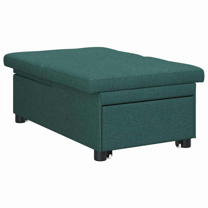 Rozkładana sofa Ciemna zieleń 194 x 50 x 82 cm tkanina