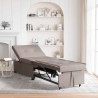 Rozkładana sofa Ciemnoszary 194 x 50 x 82 cm tkanina