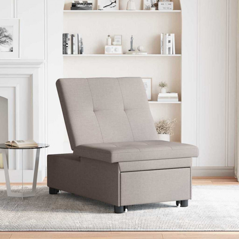 Rozkładana sofa Ciemnoszary 194 x 50 x 82 cm tkanina