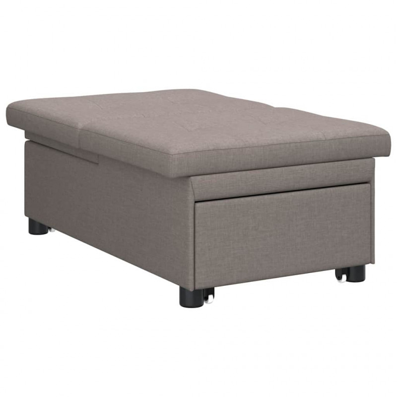 Rozkładana sofa Ciemnoszary 194 x 50 x 82 cm tkanina