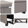 Rozkładana sofa Ciemnoszary 194 x 50 x 82 cm tkanina