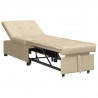 Rozkładana sofa Kremowy 194 x 50 x 82 cm tkanina
