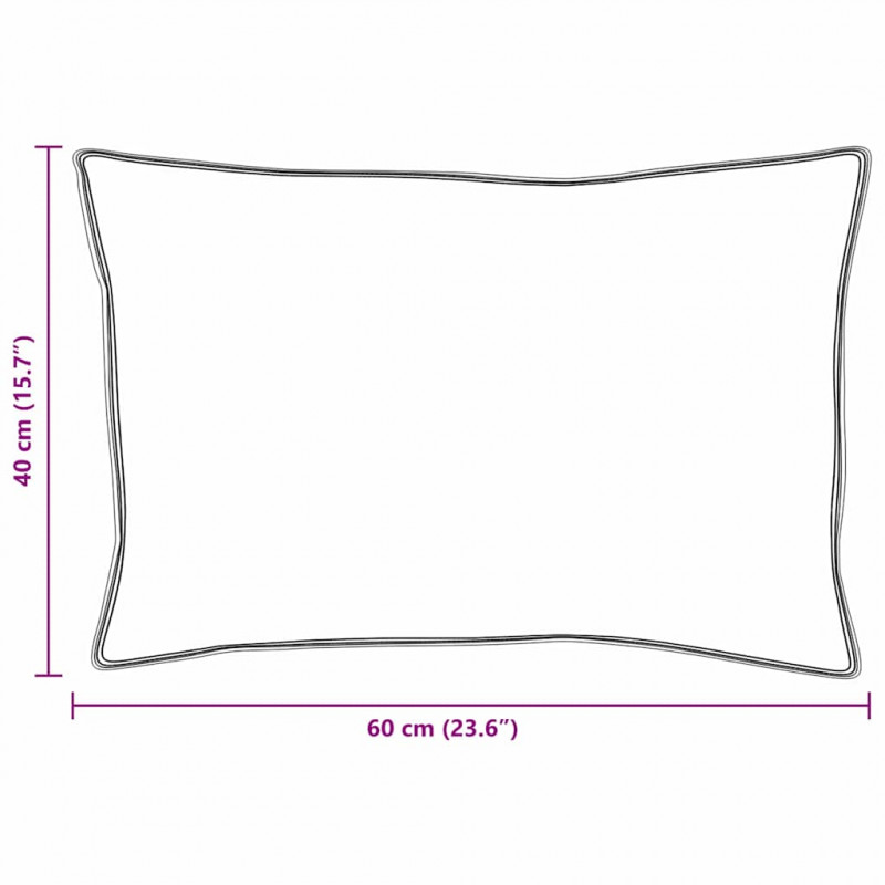 Poduszka z poduszką 2 pcs Biały 40 x 60 cm Pióra