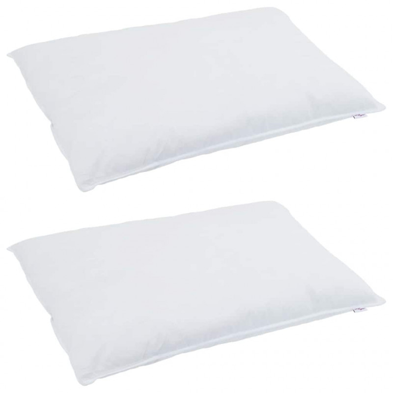 Poduszka z poduszką 2 pcs Biały 40 x 80 cm Pióra