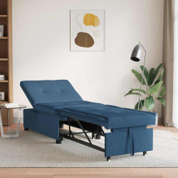 Rozkładana sofa Niebieski 194 x 50 x 82 cm tkanina