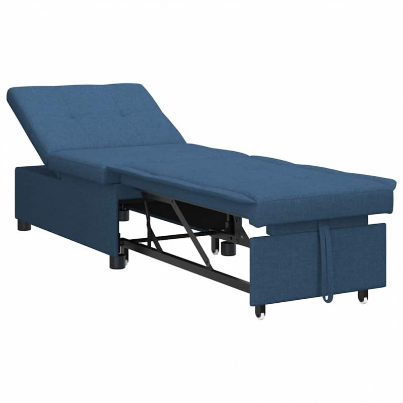 Rozkładana sofa Niebieski 194 x 50 x 82 cm tkanina
