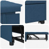 Rozkładana sofa Niebieski 194 x 50 x 82 cm tkanina