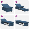 Rozkładana sofa Niebieski 194 x 50 x 82 cm tkanina