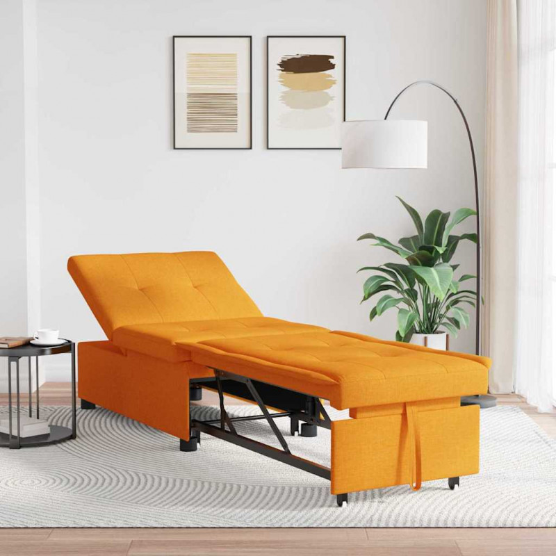 Rozkładana sofa Ciemny Żółty 194 x 50 x 82 cm tkanina