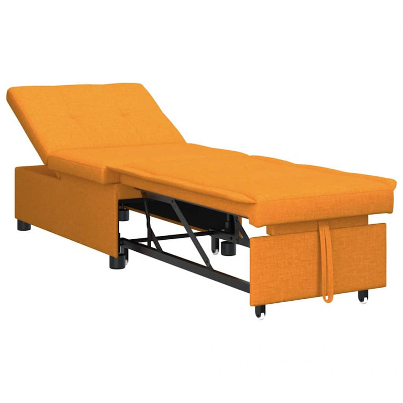 Rozkładana sofa Ciemny Żółty 194 x 50 x 82 cm tkanina