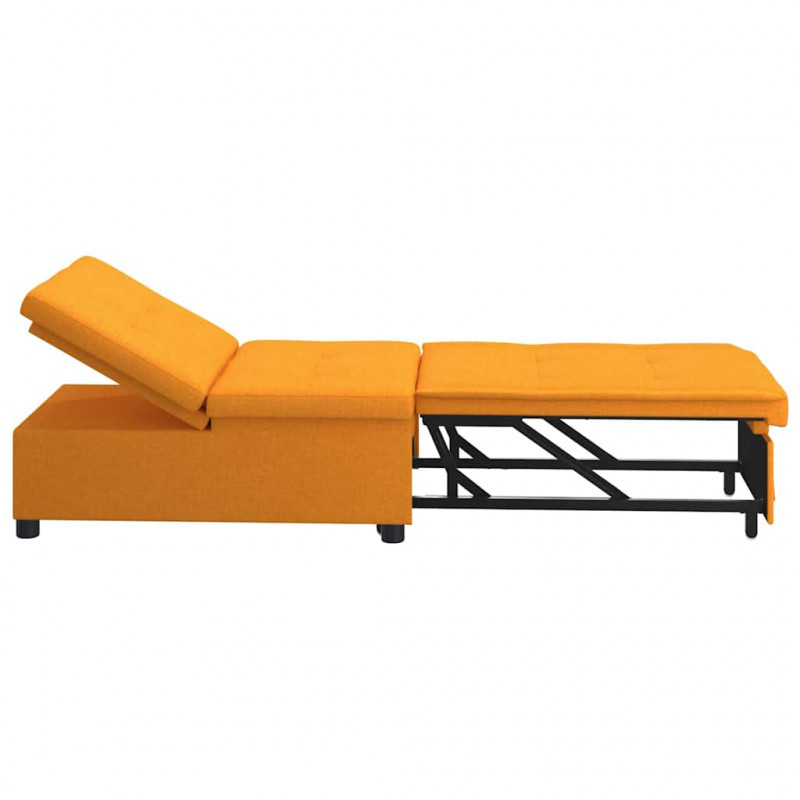 Rozkładana sofa Ciemny Żółty 194 x 50 x 82 cm tkanina