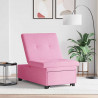 Rozkładana sofa Różowy 194 x 50 x 82 cm tkanina