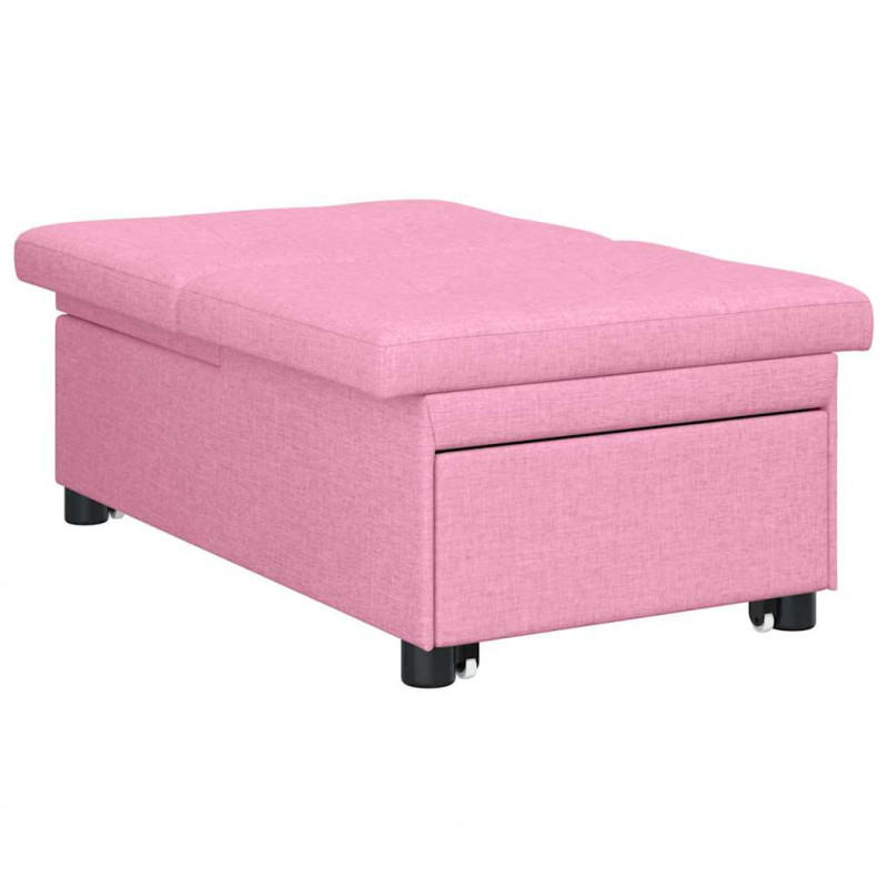 Rozkładana sofa Różowy 194 x 50 x 82 cm tkanina
