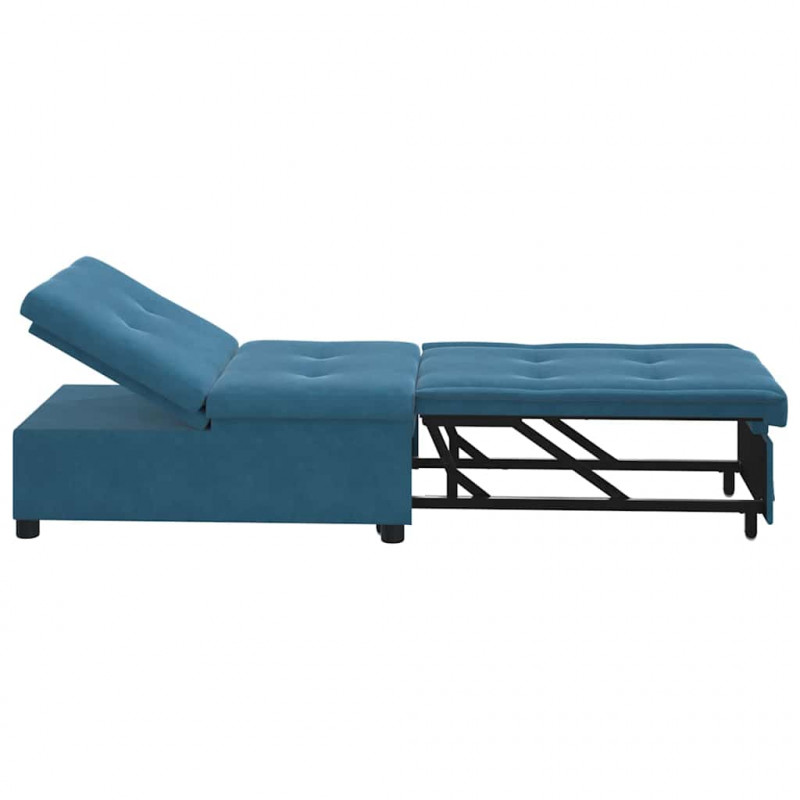 Sofa Bed Niebieski 194 x 67 x 82 cm Aksamit